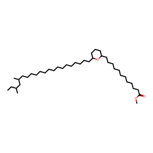 Methyl 12-[6-(17,19-dimethylhenicosyl)oxan-2-yl]dodecanoate structure