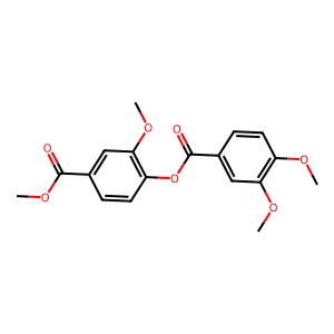 Methyl 4-{[(3,4-dimethoxyphenyl)carbonyl]oxy}-3-methoxybenzoate structure