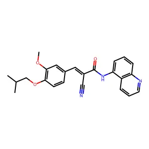 2-cyano-3-[3-methoxy-4-(2-methylpropoxy)phenyl]-N-(quinolin-5-yl)prop-2-enamide structure
