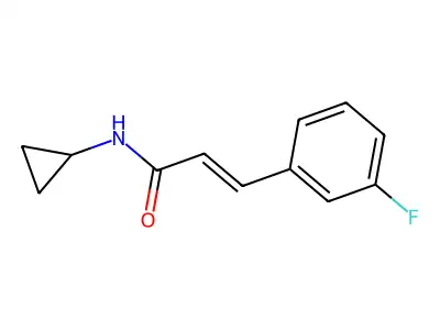 N-环丙基-3-(3-氟苯基)丙-2-烯酰胺 structure