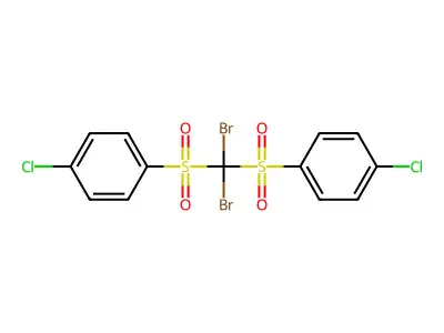 Dibromobis((4-chlorophenyl)sulfonyl)methane structure