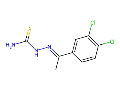 [1-(3,4-Dichlorophenyl)ethylideneamino]thiourea structure