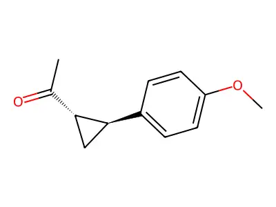 1-[(1R,2R)-2-(4-methoxyphenyl)cyclopropyl]ethanone structure
