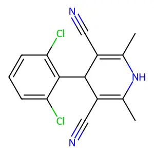 4-(2,6-Dichlorophenyl)-2,6-dimethyl-1,4-dihydropyridine-3,5-dicarbonitrile structure