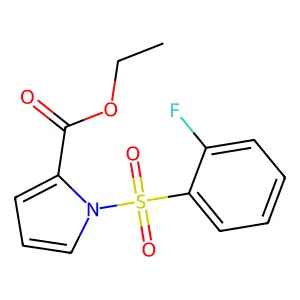 Ethyl 1-(2-fluorophenyl)sulfonylpyrrole-2-carboxylate structure