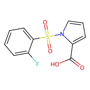 1H-Pyrrole-2-carboxylic acid, 1-((2-fluorophenyl)sulfonyl)- structure
