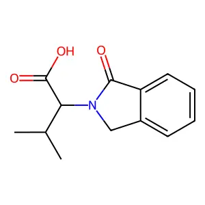 (2S)-3-methyl-2-(1-oxo-2,3-dihydro-1H-isoindol-2-yl)butanoic acid structure