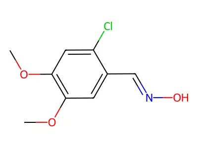 N-[(2-chloro-4,5-dimethoxyphenyl)methylidene]hydroxylamine structure