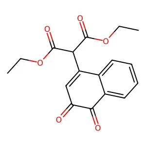 Q186 4-(Bis(ethoxycarbonyl)methyl)-1,2-naphthoquinone structure