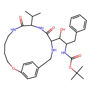 1OH-2BocNH-3PhPr [13]paracyclophane deriv. structure