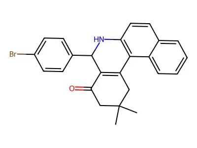 5-(4-Bromophenyl)-2,2-dimethyl-1,2,3,5,6-pentahydrobenzo[a]phenanthridin-4-one structure