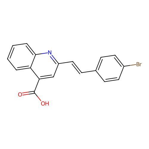 2-[(E)-2-(4-bromophenyl)ethenyl]quinoline-4-carboxylic Acid structure
