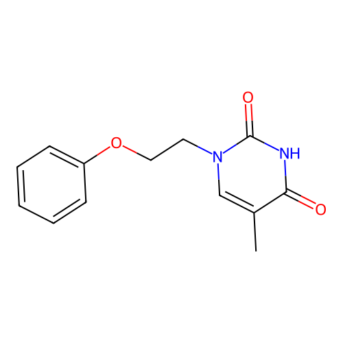 5-methyl-1-(2-phenoxyethyl)pyrimidine-2,4(1H,3H)-dione structure
