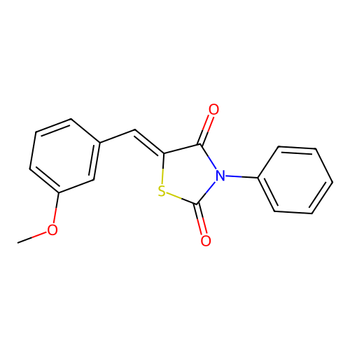 (Z)-5-(3-methoxybenzylidene)-3-phenylthiazolidine-2,4-dione structure