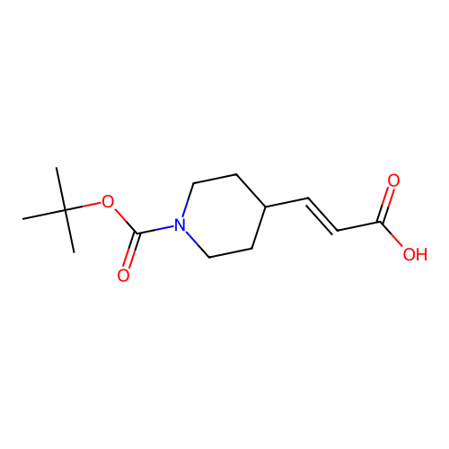 3-(1-(tert-Butoxycarbonyl)piperidin-4-yl)acrylic acid structure