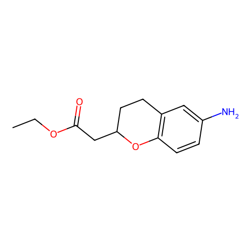 Ethyl 2-(6-aminochroman-2-yl)acetate structure