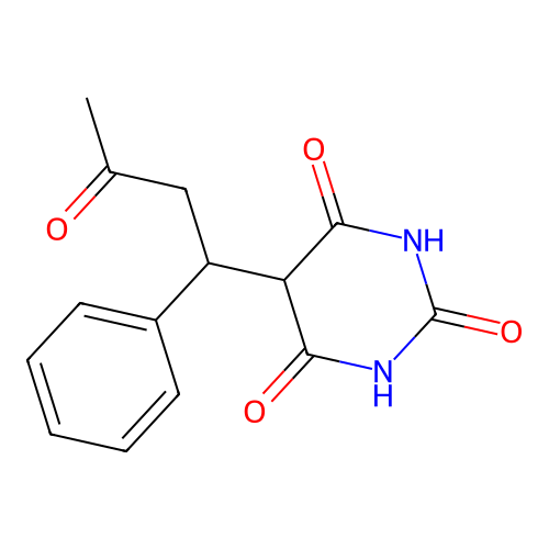 2,4,6(1H,3H,5H)-Pyrimidinetrione, 5-(3-oxo-1-phenylbutyl)- structure