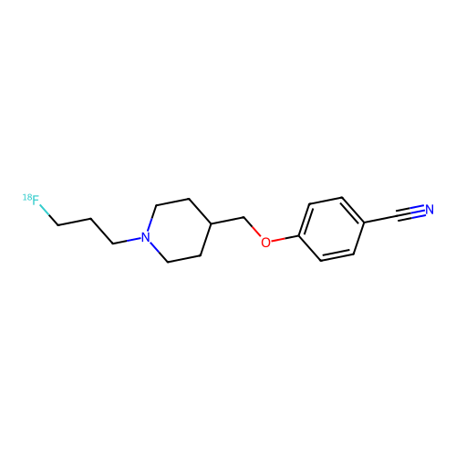 4-((1-(3-(Fluoro-18F)propyl)-4-piperidinyl)methoxy)benzonitrile structure