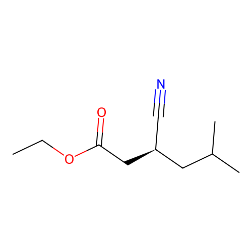 (S)-3-Cyano-5-methylhexanoic acid ethyl ester structure