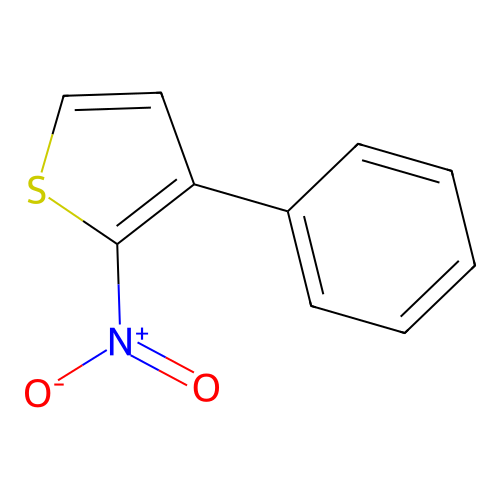 2-Nitro-3-phenylthiophene structure
