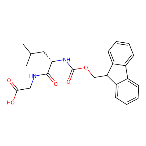 Glycine, N-[N-[(9H-fluoren-9-ylmethoxy)carbonyl]-L-leucyl]- structure