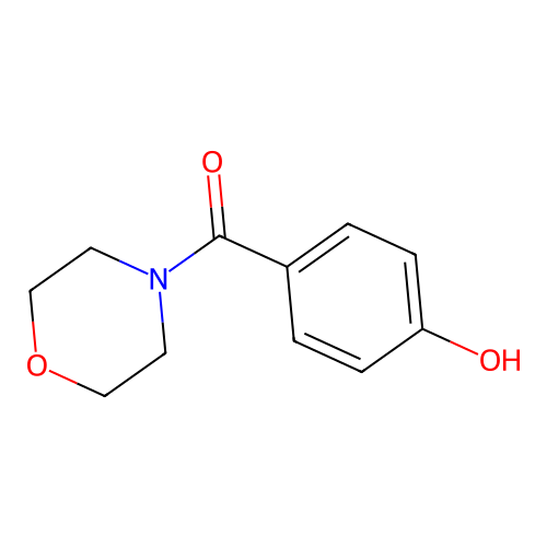 (4-Hydroxyphenyl)(morpholino)methanone structure