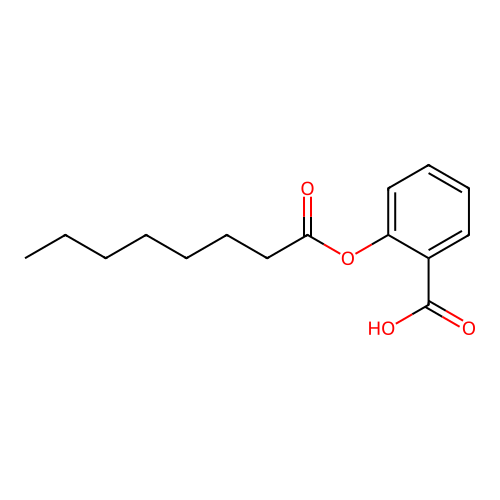 Octanoyl salicylic acid structure