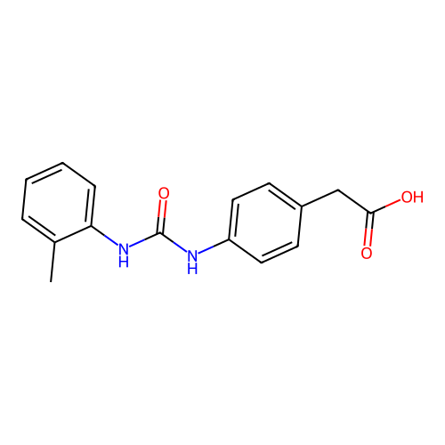 4-((((2-Methylphenyl)amino)carbonyl)amino)benzeneacetic acid structure