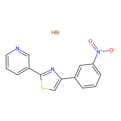 4-(3-Nitrophenyl)-2-(3-pyridyl)-thiazole hydrobromide structure