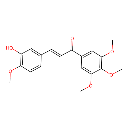 3-Hydroxy-4,3',4',5'-tetramethoxychalcone structure