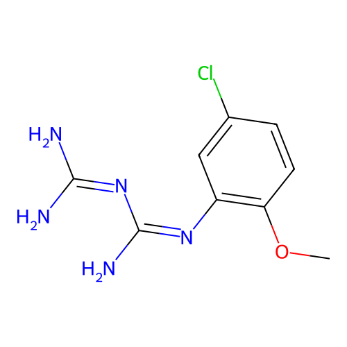 2-Methoxy-5-Chloro-Phenyl biguanide structure