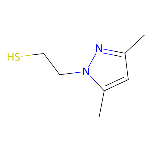N-(2-mercaptoethyl)-3,5-dimethylpyrazole structure