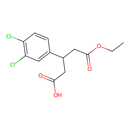 Ethyl 4-carboxy-3-(3,4-dichlorophenyl)butanoate structure