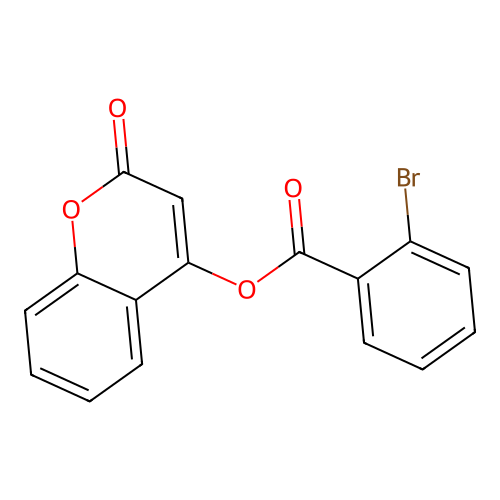 2-oxo-2H-chromen-4-yl 2-bromobenzoate structure