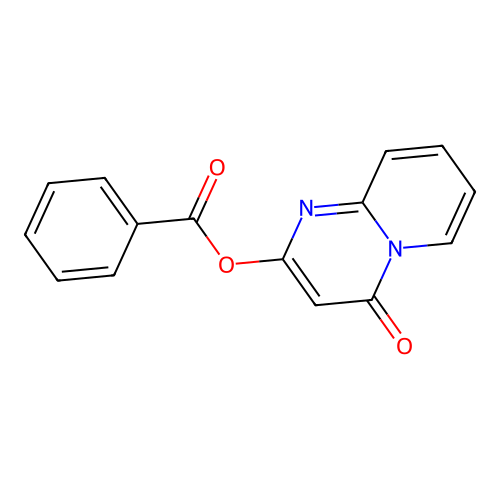 4-oxo-4H-pyrido[1,2-a]pyrimidin-2-yl benzoate structure