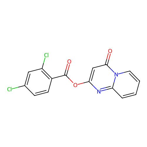 4-oxo-4H-pyrido[1,2-a]pyrimidin-2-yl 2,4-dichlorobenzoate structure