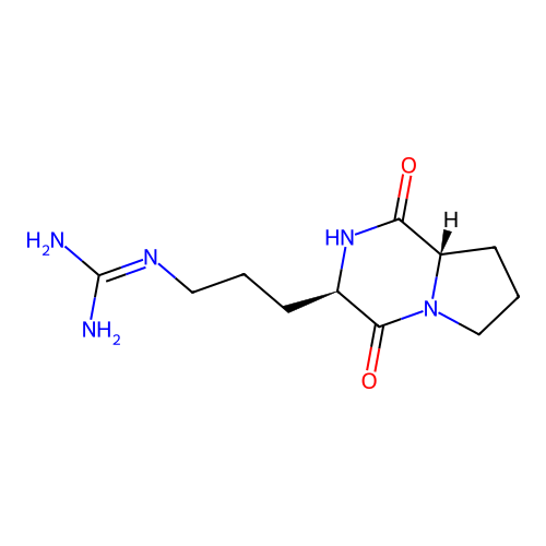 Cyclo(Pro-dArg) structure