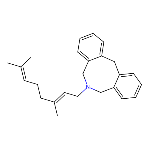 Dibenz(c,f)azocine, 6-(3,7-dimethyl-2,6-octadienyl)-5,6,7,12-tetrahydro-, (E)- structure