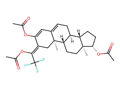 [(2Z,8R,9S,10R,13S,14S,17S)-3-acetyloxy-2-(1-acetyloxy-2,2,2 structure