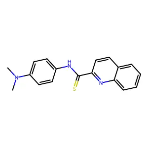 N-[4-(dimethylamino)phenyl]quinoline-2-carbothioamide structure