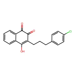 3-[3-(4-Chlorophenyl)propyl]-4-hydroxynaphthalene-1,2-dione structure