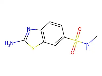 2-amino-N-methyl-1,3-benzothiazole-6-sulfonamide structure