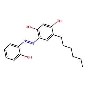 4-Hexyl-6-((o-hydroxyphenyl)azo)resorcinol structure