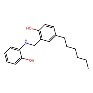 o-Cresol, 4-hexyl-alpha-(o-hydroxyanilino)- structure