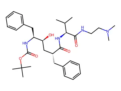 2,5,8,14-Tetraazapentadecan-15-oic acid, 12-hydroxy-2-methyl-7-(1-methylethyl)-6,9-dioxo-10,13-bis(phenylmethyl)-, 1,1-dimethylethyl ester, (7S-(7R*,10S*,12R*,13R*))- structure