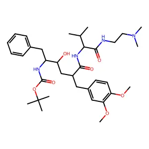 2,5,8,14-Tetraazapentadecan-15-oic acid, 10-((3,4-dimethoxyphenyl)methyl)-12-hydroxy-2-methyl-7-(1-methylethyl)-6,9-dioxo-13-(phenylmethyl)-,1,1-dimethylethyl ester, (7S-(7R*,10S*,12R*,13R*))- structure