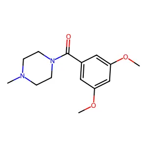 (3,5-Dimethoxyphenyl)(4-methyl-1-piperazinyl)methanone structure