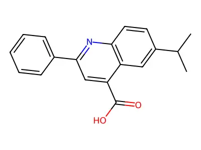 6-(1-Methylethyl)-2-phenyl-4-quinolinecarboxylic acid structure