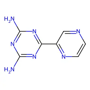 s-Triazine, 2,4-diamino-6-(2-pyrazinyl)- structure