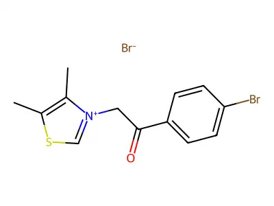 3-(2-(4-Bromophenyl)-2-oxoethyl)-4,5-dimethylthiazol-3-ium bromide structure